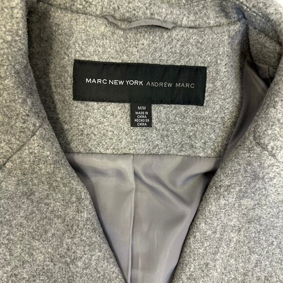 Marc New York by Andrew Marc Women’s Gray Wool Coat - Size Medium - Picture 4 of 10